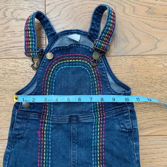 Hanna Andersson Rainbow Stitch Denim Overalls - Picture 5 of 6